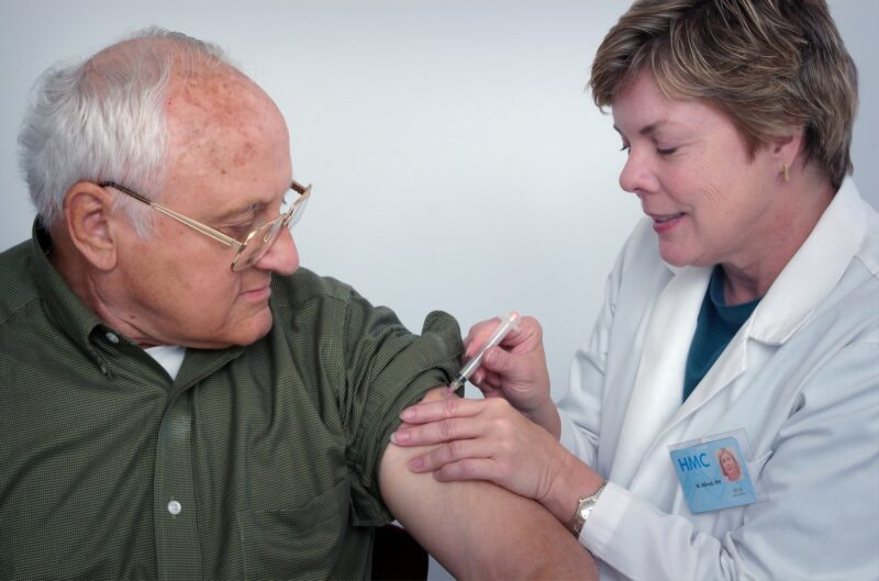 Man Getting Vaccine
