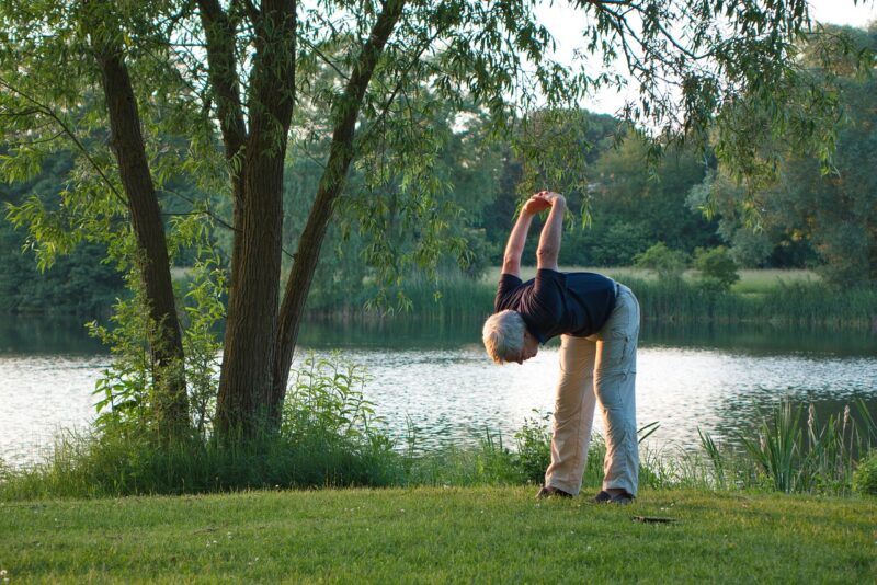 Elderly Person Stretching