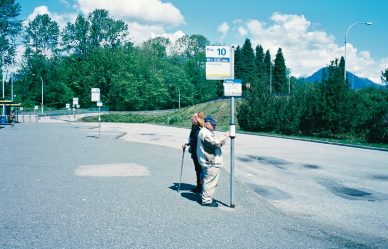 Elderly Bus Stop Vancouver