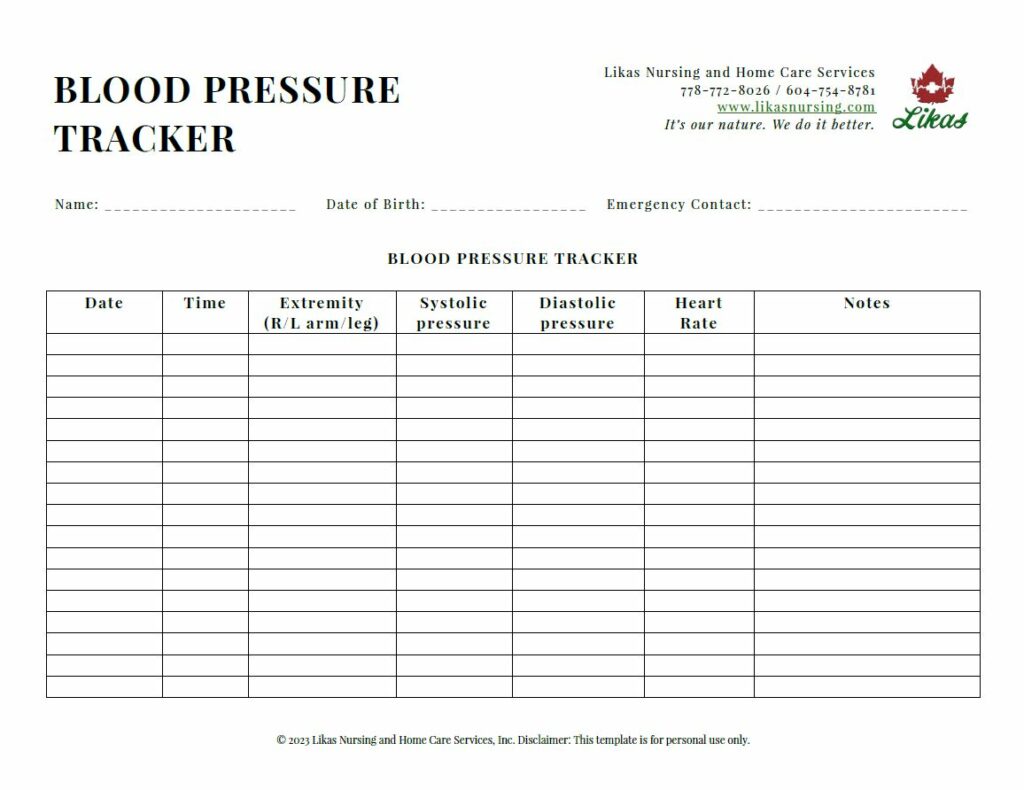 LN Blood Pressure Tracker