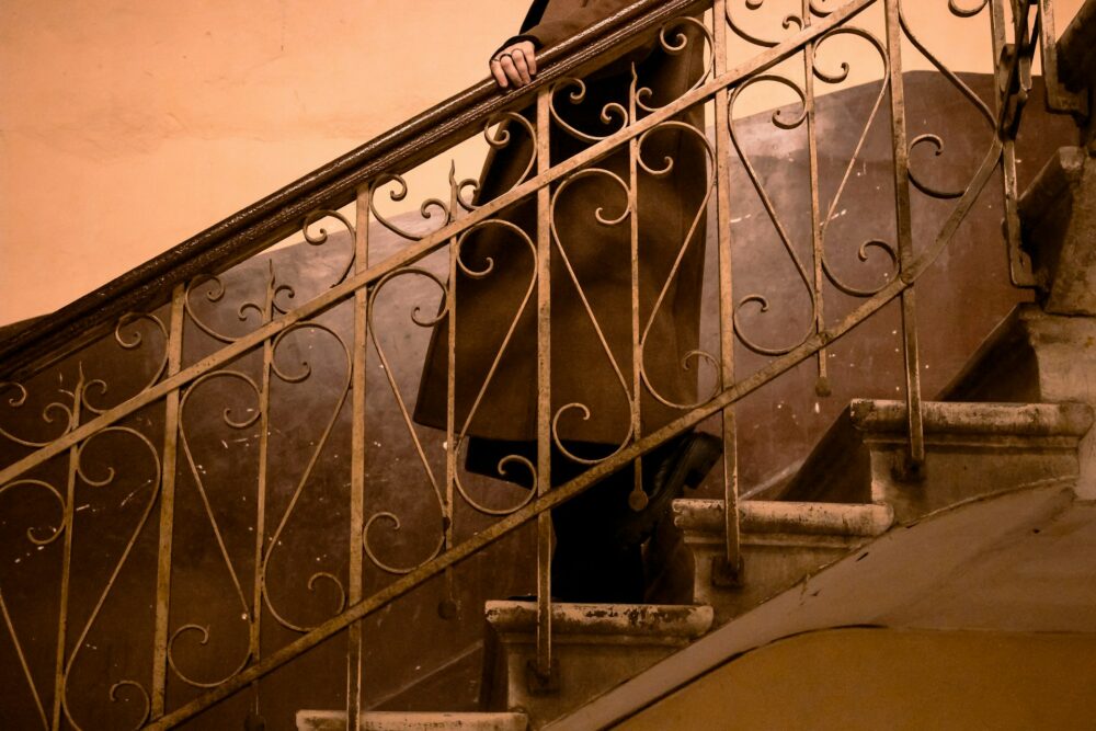 Hand On Stairs
