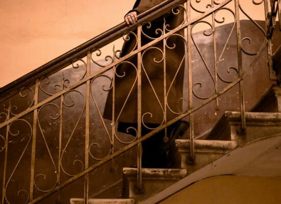 Hand On Stairs
