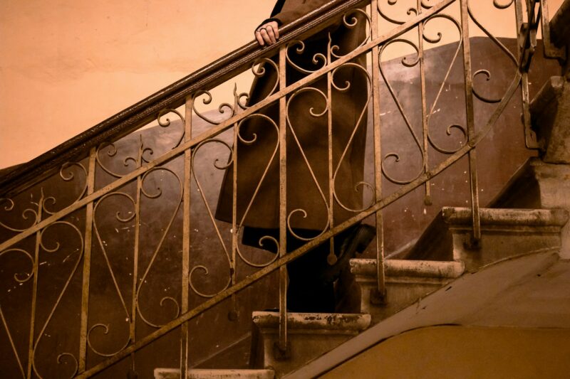 Hand On Stairs